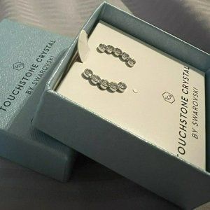 Touchstone "Urban Climber" Swarovski Crystal Earrings NEW in box